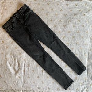 H&M Washed out black skinny fit jeans.